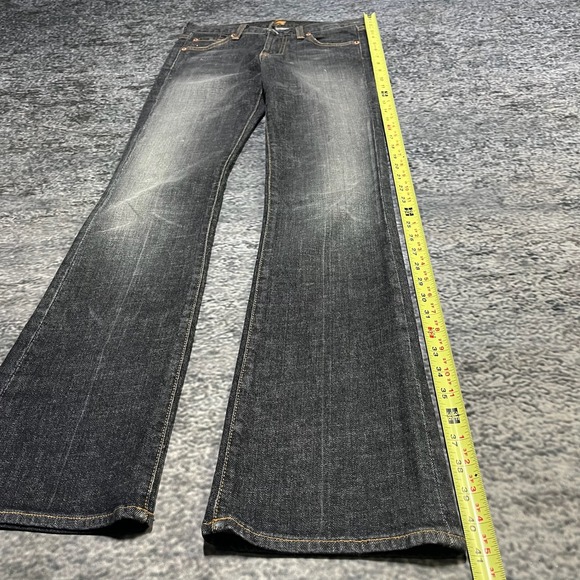 7 For All Mankind Jeans Womens 26 (29x32) Black Bootcut Low Rise Vintage Y2K - Picture 10 of 16